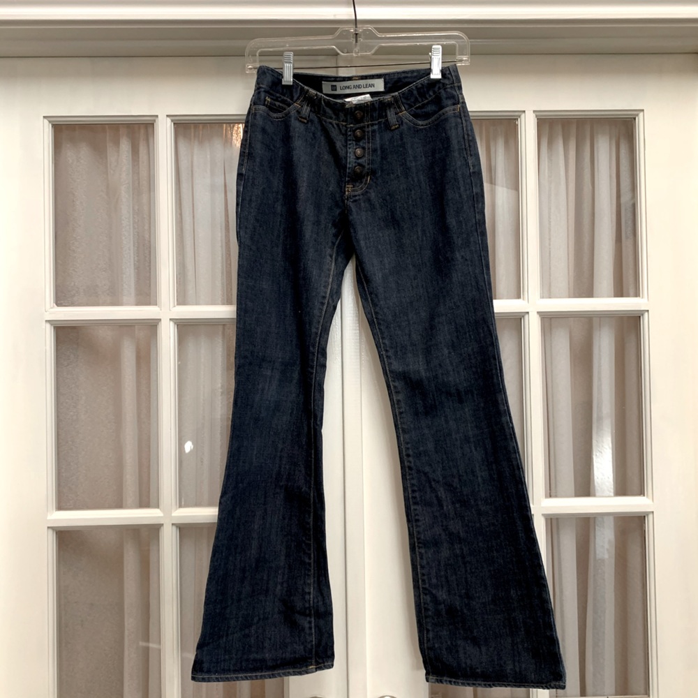 Gap Vintage retired 969 dark wash long & lean flare jean